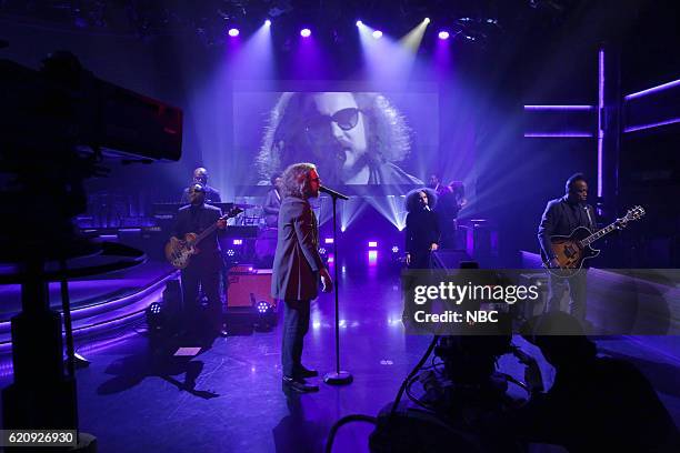 Episode 0564 -- Pictured: Musical guest Jim James performs with The Roots on November 3, 2016 --