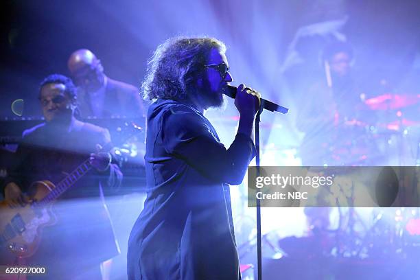 Episode 0564 -- Pictured: Musical guest Jim James performs with The Roots on November 3, 2016 --