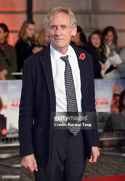 Roger Spottiswoode attends the UK Premiere of "A Street Cat Named Bob" in aid of Action On Addiction at the Curzon Mayfair on November 3, 2016 in...