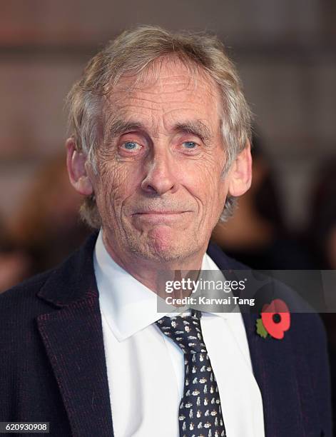 Roger Spottiswoode attends the UK Premiere of "A Street Cat Named Bob" in aid of Action On Addiction at the Curzon Mayfair on November 3, 2016 in...