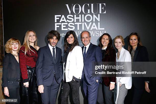 Team of Vogue, Anne Laure Sugier, guest, Deputy editor of Vogue Paris and editor of Vogue Hommes International, Olivier Lalanne, Chief Editor of...