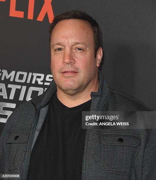 Kevin James attends the Netflix premiere of 'True Memoirs of An International Assassin' at AMC Lincoln Square Theatre on November 3, 2016 in New York...