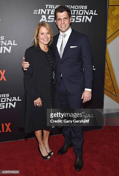 Katie Couric and nephew, writer/diretor Jeff Wadlow attend the "True Memoirs Of An International Assassin" New York premiere at AMC Lincoln Square...