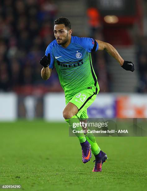 Danilo DÕAmbrosio of Inter Milan during the UEFA Europa League match between Southampton FC and FC Internazionale Milano at St Mary's Stadium on...