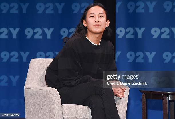 Fashion Designer Alexander Wang poses during the Fashion Icons With Fern Mallis: Alexander Wang at 92nd Street Y on November 3, 2016 in New York City.