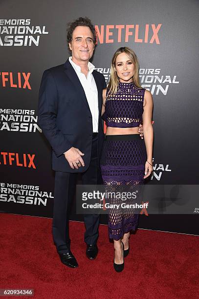 Actors Kim Coates and Zulay Henao attend the "True Memoirs Of An International Assassin" New York premiere at AMC Lincoln Square Theater on November...