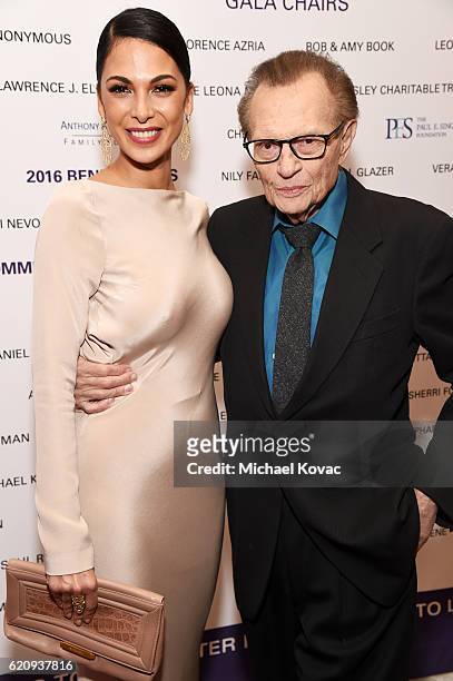 Actress Moran Atias and TV personality Larry King attend Friends Of The Israel Defense Forces Western Region Gala at The Beverly Hilton Hotel on...