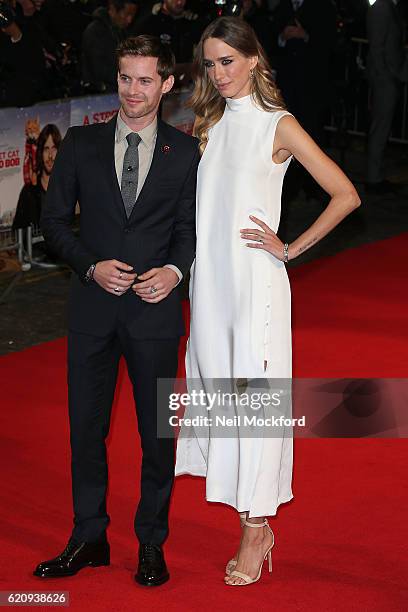 Luke Treadaway and Ruta Gedmintas attends UK Premiere of "A Street Cat Named Bob" in aid of Action On Addiction on November 3, 2016 in London, United...