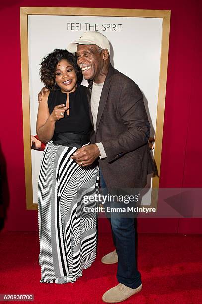 Actors Mo'Nique and Danny Glover arrive at the premiere of Universal's 'Almost Christmas' at Regency Village Theatre on November 3, 2016 in Westwood,...