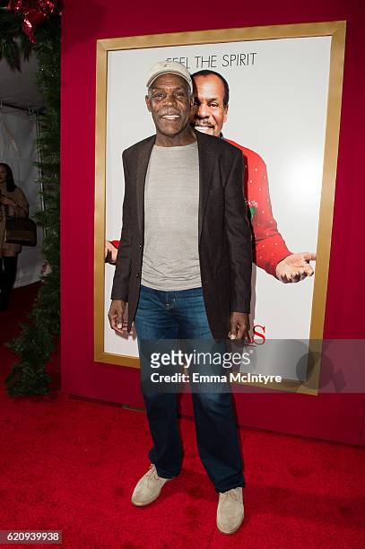 Actor Danny Glover arrives at the premiere of Universal's 'Almost Christmas' at Regency Village Theatre on November 3, 2016 in Westwood, California.