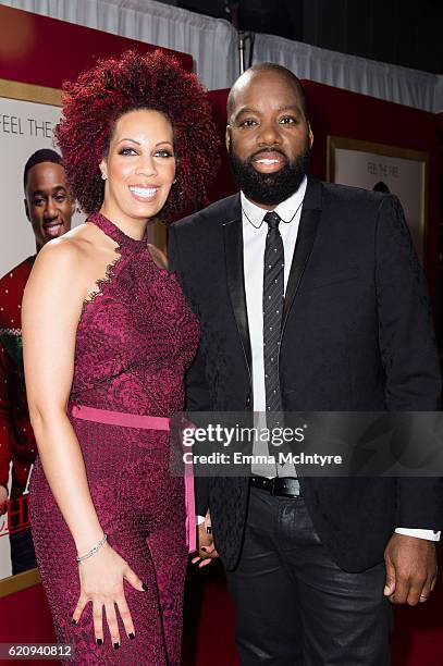 Lyn Talbert and director David E. Talbert arrive at the premiere of Universal's 'Almost Christmas' at Regency Village Theatre on November 3, 2016 in...