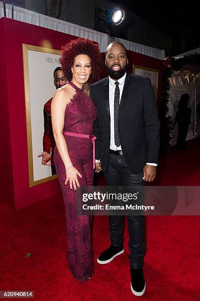 Lyn Talbert and director David E. Talbert arrive at the premiere of Universal's 'Almost Christmas' at Regency Village Theatre on November 3, 2016 in...