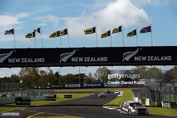 Fabian Coulthard drives the DJR Team Penske Ford Falcon FGX during practice for the Supercars Auckland International SuperSprint on November 4, 2016...