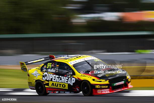 Chaz Mostert drives the Supercheap Auto Racing Ford Falcon FGX during practice for the Supercars Auckland International SuperSprint on November 4,...