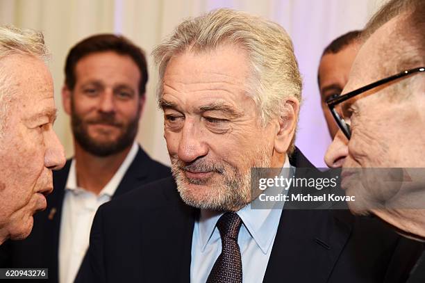 Owner of New England Patriots Robert Kraft, actor Robert De Niro and TV personality Larry King attend Friends Of The Israel Defense Forces Western...