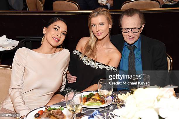 Actress Moran Atias, model Joanna Krupa and TV personality Larry King attend Friends Of The Israel Defense Forces Western Region Gala at The Beverly...