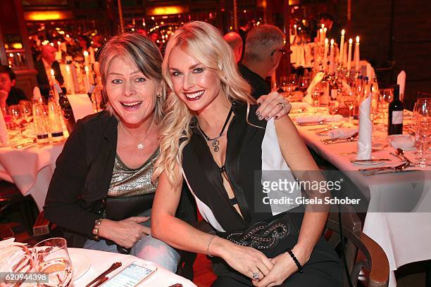 Denise Cotte and her mother Anke Cotte during the VIP premiere of Schubeck's Teatro at Spiegelzelt on November 3, 2016 in Munich, Germany.