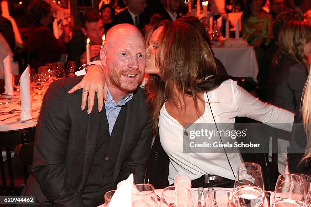 Matthias Sammer and his wife Karin Sammer during the VIP premiere of Schubeck's Teatro at Spiegelzelt on November 3, 2016 in Munich, Germany.