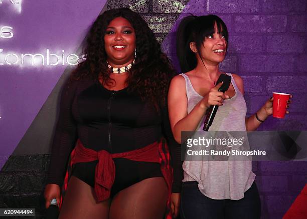 Musical artist Lizzo and Karrine Steffans at MTV's "Wonderland" LIVE Show on November 3, 2016 in Los Angeles, California.