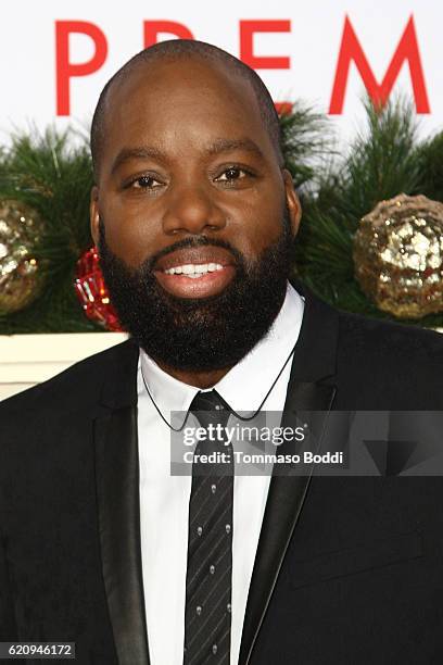 David E. Talbert attends the premiere of Universal's "Almost Christmas" at Regency Village Theatre on November 3, 2016 in Westwood, California.