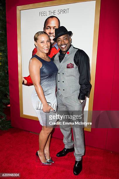 Heather Packer and actor Will Packer arrive at the premiere of Universal's 'Almost Christmas' at Regency Village Theatre on November 3, 2016 in...