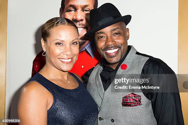 Heather Packer and actor Will Packer arrive at the premiere of Universal's 'Almost Christmas' at Regency Village Theatre on November 3, 2016 in...