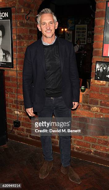 Gary Lineker attends the press night after party for "Dead Funny" at Joe Allen Restaurant on November 3, 2016 in London, England.