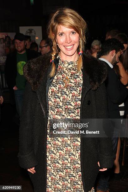 Julia Davis attends the press night after party for "Dead Funny" at Joe Allen Restaurant on November 3, 2016 in London, England.
