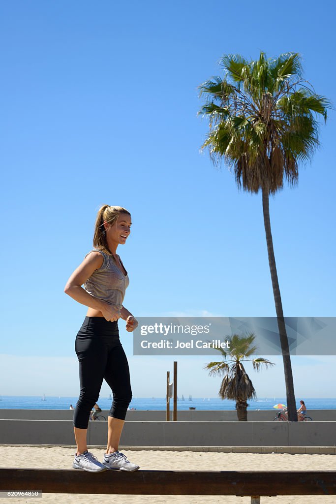 De remise en forme à Venise Plage, en Californie