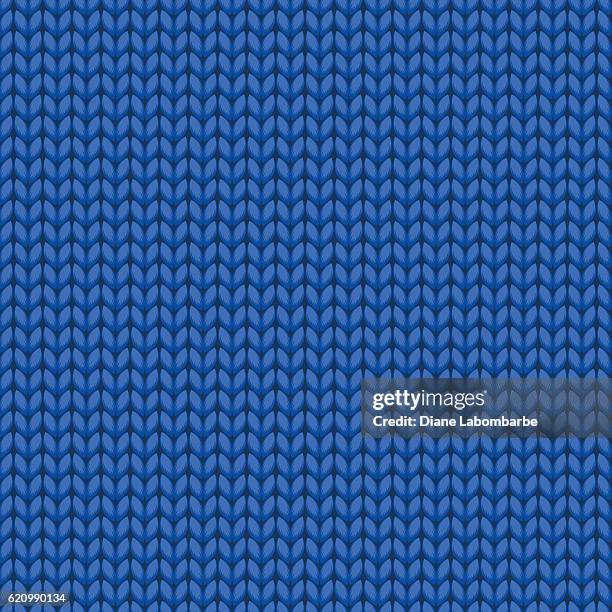 navy blue knitted sweater material seamless pattern - sweater texture background stock illustrations