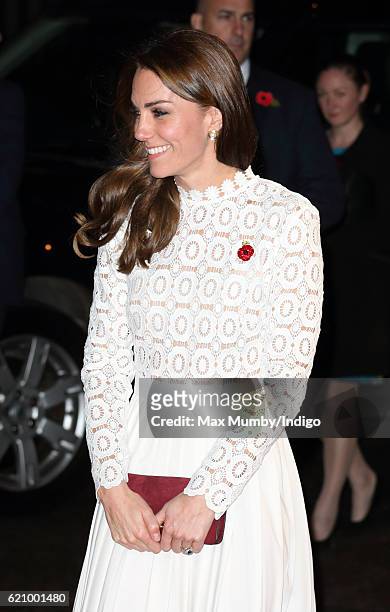 Catherine, Duchess of Cambridge, attends the UK Premiere of 'A Street Cat Named Bob' in aid of Action On Addiction at The Curzon Mayfair on November...