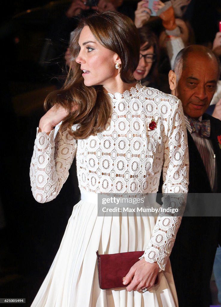 The Duchess Of Cambridge Attends UK Premiere Of "A Street Cat Named Bob" In Aid Of Action On Addiction