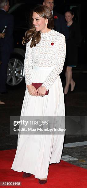 Catherine, Duchess of Cambridge, attends the UK Premiere of 'A Street Cat Named Bob' in aid of Action On Addiction at The Curzon Mayfair on November...