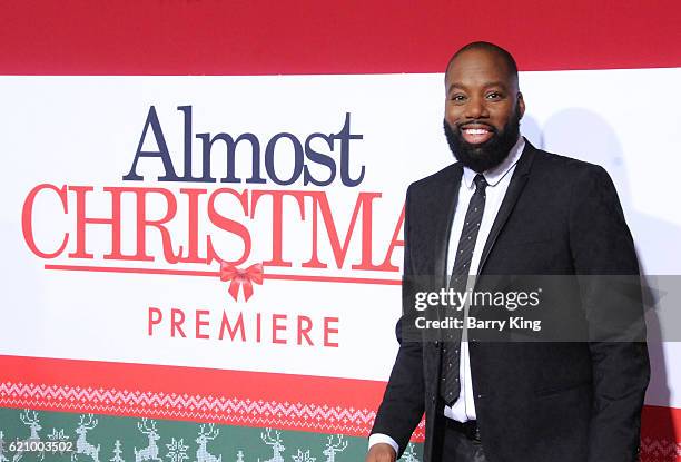 Director/writer/executive producer David E. Talbert attends the premiere of Universal's 'Almost Christmas' at Regency Village Theatre on November 3,...