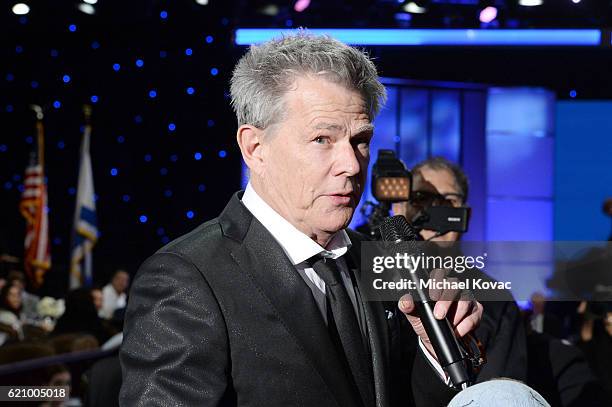 Musician David Foster speaks onstage during the Friends Of The Israel Defense Forces Western Region Gala at The Beverly Hilton Hotel on November 3,...