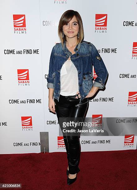Actress Christina Wren attends the premiere of "Come and Find Me" at Pacific Theatre at The Grove on November 3, 2016 in Los Angeles, California.