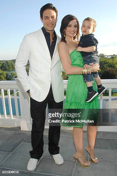 Eric Villency, Kimberly Guilfoyle Villency and Ronan Villency attend A Taste of the Good Life, with BEST LIFE - Sunset Cocktail Party at Private...