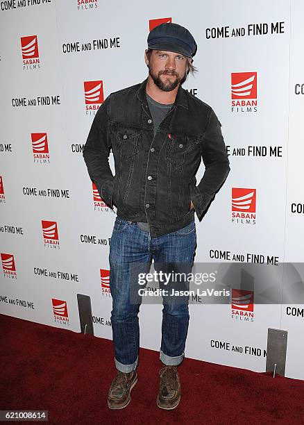 Actor Zachary Knighton attends the premiere of "Come and Find Me" at Pacific Theatre at The Grove on November 3, 2016 in Los Angeles, California.