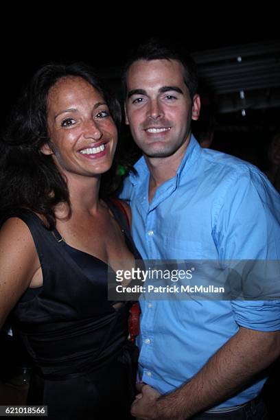 Emma Snowdon-Jones and Andrew Freesmeier attend The USTA and HEINEKEN PREMIUM LIGHT Kick-Off the 2008 US OPEN at The Empire Hotel Rooftop on August...
