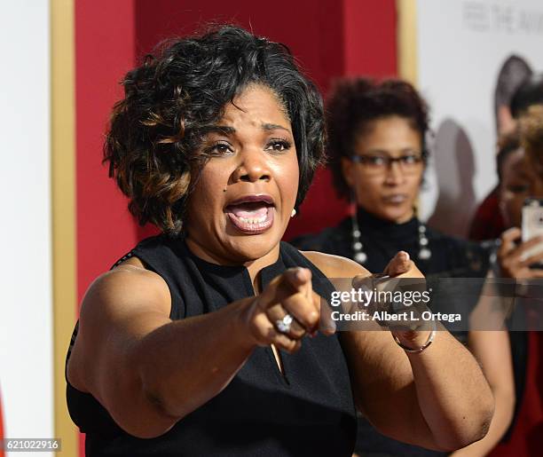 Actress Mo'Nique arrives for the Premiere Of Universal's "Almost Christmas" held at Regency Village Theatre on November 3, 2016 in Westwood,...