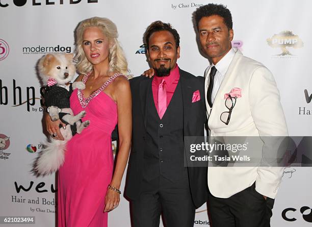 Iwona Burnat, Reggie Benjamin and Eric Benet attend Vanderpump Dogs Foundation Gala at Taglyan Cultural Complex on November 3, 2016 in Hollywood,...