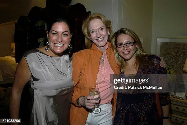 Connie Anne Phillips, Amy Treitel and Elizabeth guest attend The Opening of Nancy Corzine Southhampton at South Hampton on May 24, 2008.