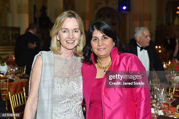 Cathy Isaacson and Maya Ajmera attend The Aspen Institute 33rd Annual Awards Dinner at The Plaza Hotel on November 3, 2016 in New York City.