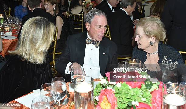 Diana Taylor, Michael Bloomberg and Madeleine Albright attend The Aspen InstituteÕs 33rd Annual Awards Dinner at The Plaza Hotel on November 3, 2016...