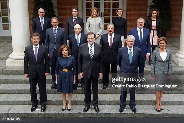 Spanish Minister of Justice Rafael Catala, Spanish Deputy Prime Minister and Minister of the Regions Soraya Saenz de Santamaria Anton, Spanish Prime...