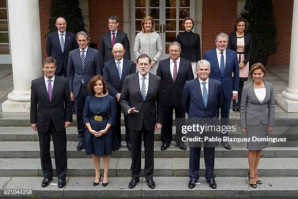 Spanish Minister of Justice Rafael Catala, Spanish Deputy Prime Minister and Minister of the Regions Soraya Saenz de Santamaria Anton, Spanish Prime...