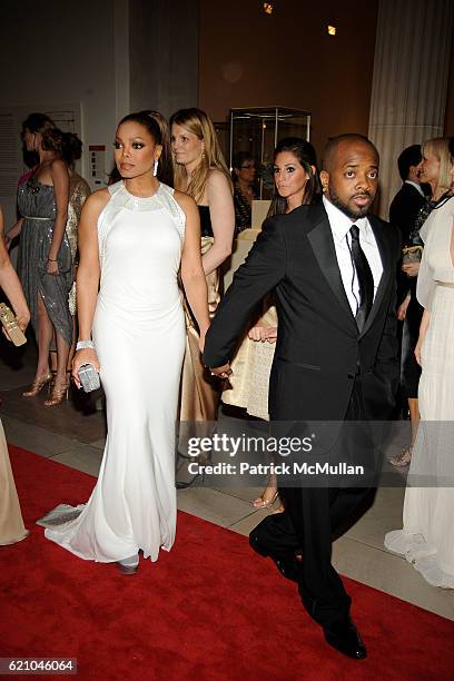 Janet Jackson and Jermaine Dupri attend THE COSTUME INSTITUTE GALA: "SUPERHEROES" with honorary chair GIORGIO ARMANI at The Metropolitan Museum of...