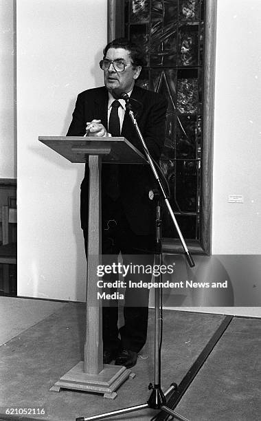 Leader John Hume in Dublin Castle at the reception to introduce his book "Personal Views" - Politics, Peace and Reconciliation in Ireland, .