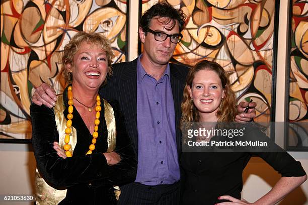 Anne-Laure Lyon, Josh Briggs and Bettina Prentice attend JANE GANG "Cash Only" jewelry launch hosted by Josh Briggs at May 20 on May 20, 2008.