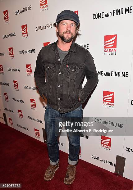 Actor Zachary Knighton attends the premiere of Saban Films' "Come And Find Me" at Pacific Theatre at The Grove on November 3, 2016 in Los Angeles,...
